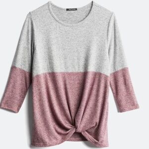 PINK CLOVER
Denver Front Twist Brushed Knit Top